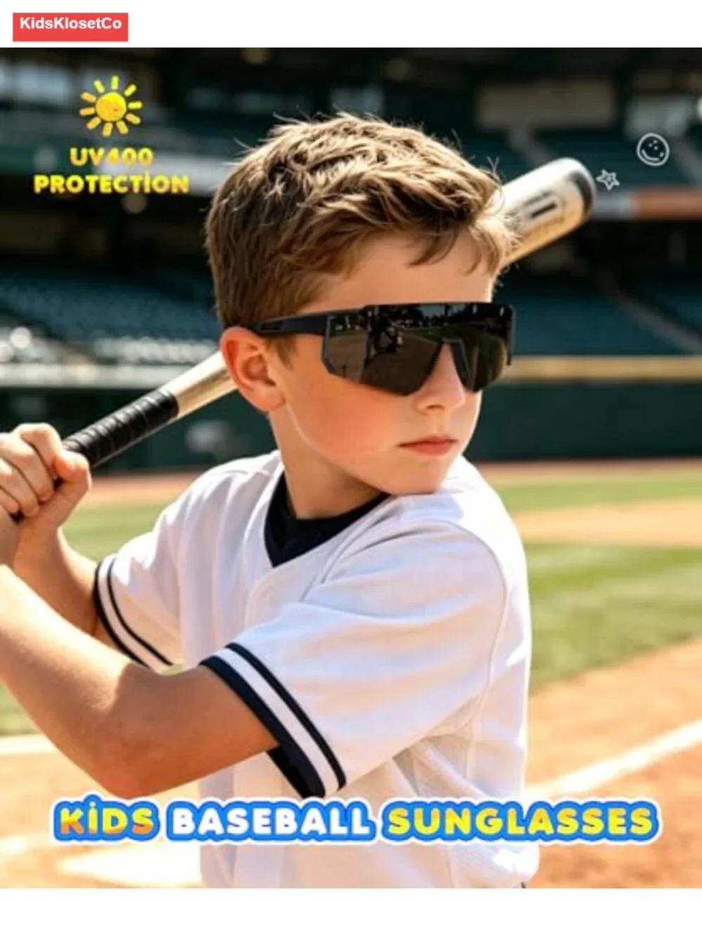 Kids Polarized Sunglasses UV400 Sport Running Baseball Sun Glasses 3 Pack